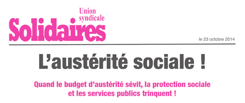 Lire la suite à propos de l’article L’austérité sociale!