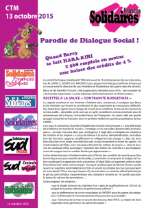 Lire la suite à propos de l’article CTM du 13 octobre : parodie de dialogue Social
