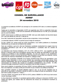 Lire la suite à propos de l’article Conseil de Surveillance de l’AGRAF :