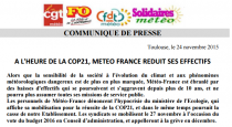 Lire la suite à propos de l’article A l’heure de la COP21, MÉTÉO FRANCE réduit ses effectifs !