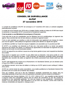Lire la suite à propos de l’article Conseil de Surveillance de l’ALPAF :