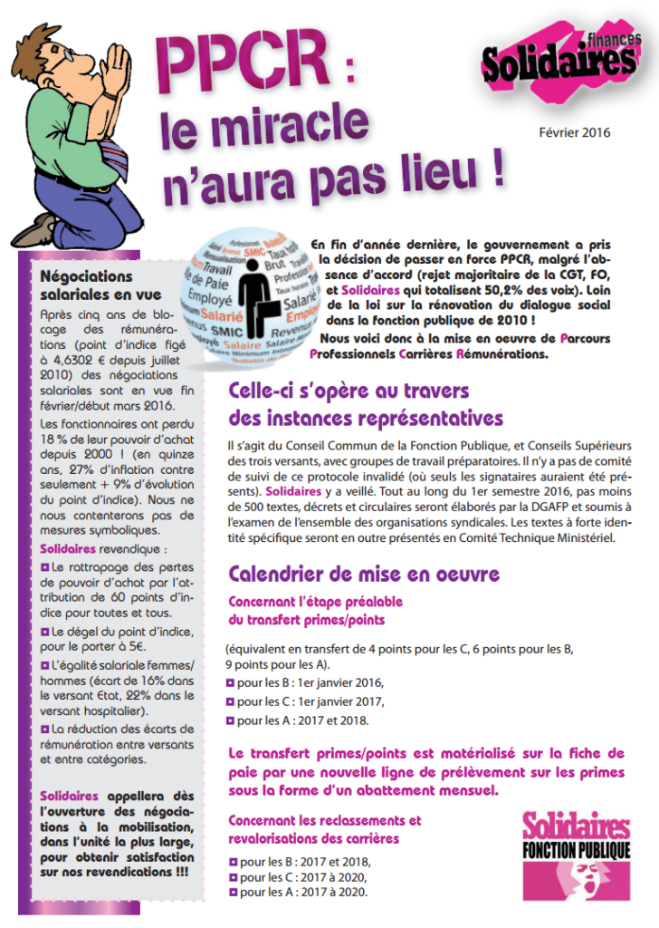 PPCR : le miracle n’aura pas lieu !