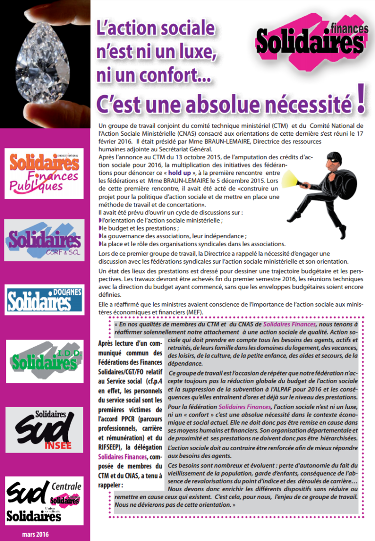 Lire la suite à propos de l’article L’action sociale … c’est une absolue nécessité