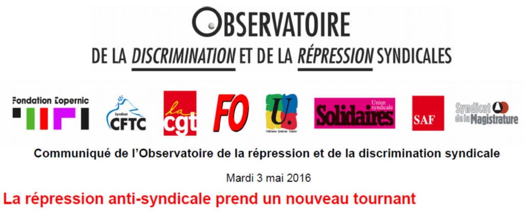 La répression syndicale prend un nouveau tournant