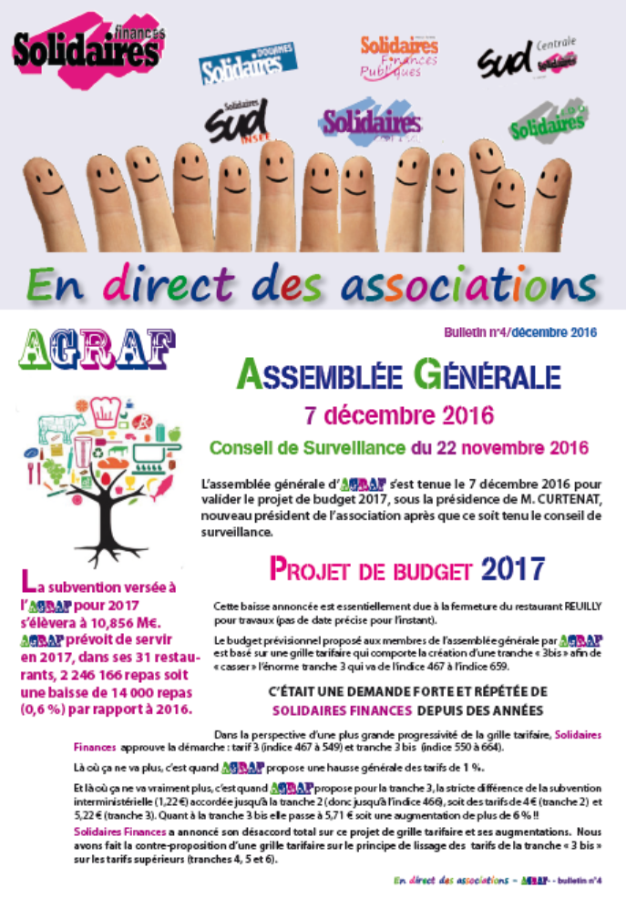 Lire la suite à propos de l’article Compte rendu de l’assemblée générale du 7 décembre  2016 du Conseil de surveillance du 22 novembre 2016