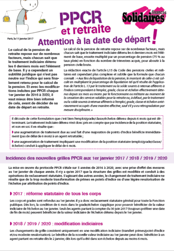 PPCR : Attention à la date de départ à la retraite !