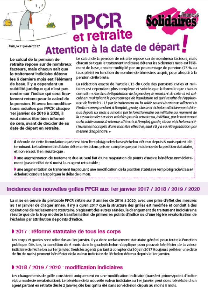 Lire la suite à propos de l’article PPCR : Attention à la date de départ à la retraite !