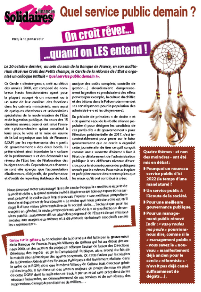 Lire la suite à propos de l’article Quel service public demain ?