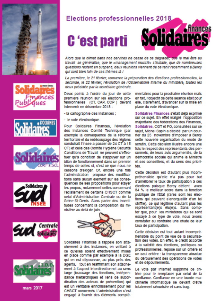 Lire la suite à propos de l’article GT du 21 février 2017 – Elections professionnelles