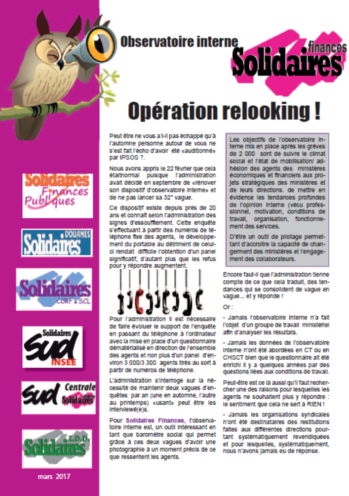 Lire la suite à propos de l’article GT du 22 février 2017 – Observatoire interne