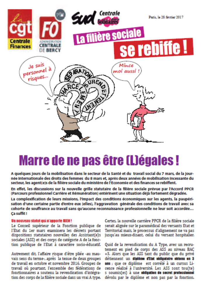 Lire la suite à propos de l’article La filière Sociale se rebiffe