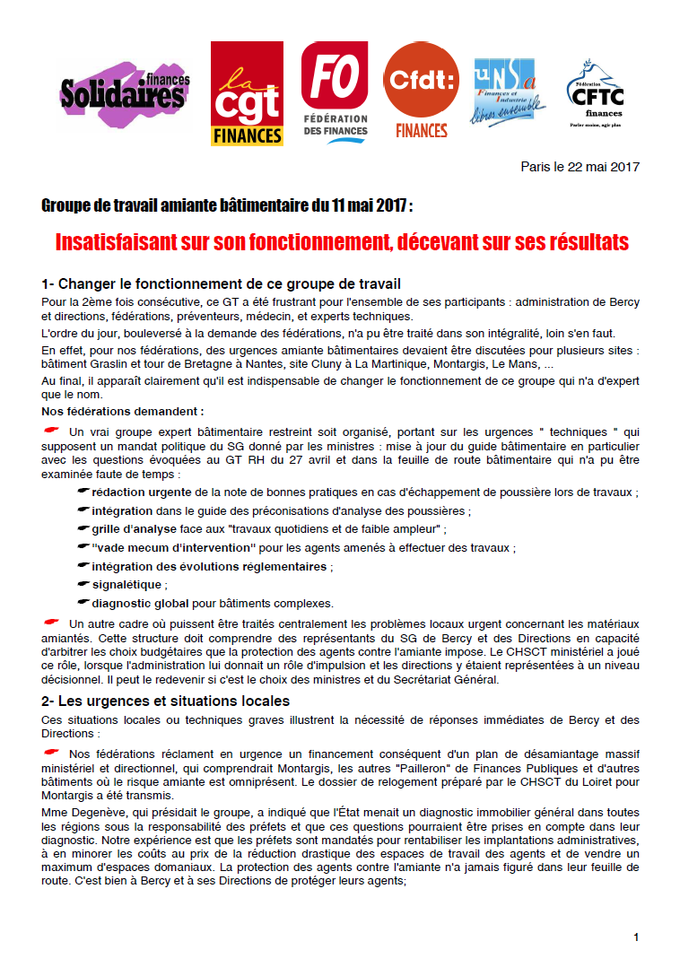Lire la suite à propos de l’article Amiante : groupe de travail bâtimentaire :   Du pain sur la planche !