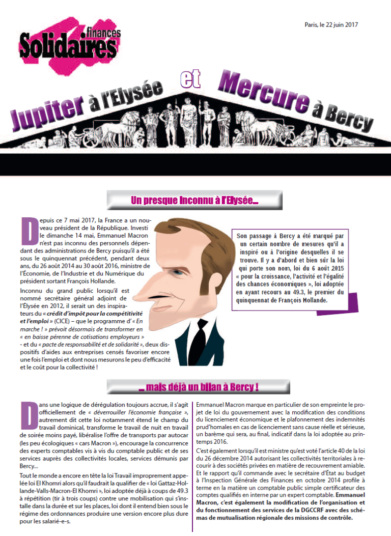 Lire la suite à propos de l’article Nominations des Ministres à Bercy