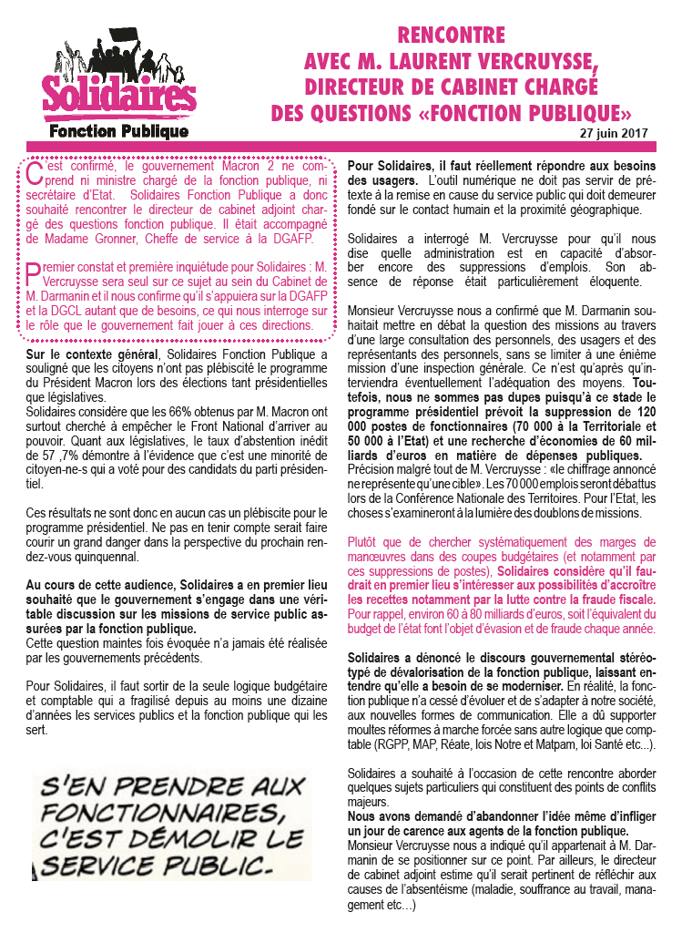 Lire la suite à propos de l’article Fonction publique : En 2017, Circulez y’a rien à voir !!!