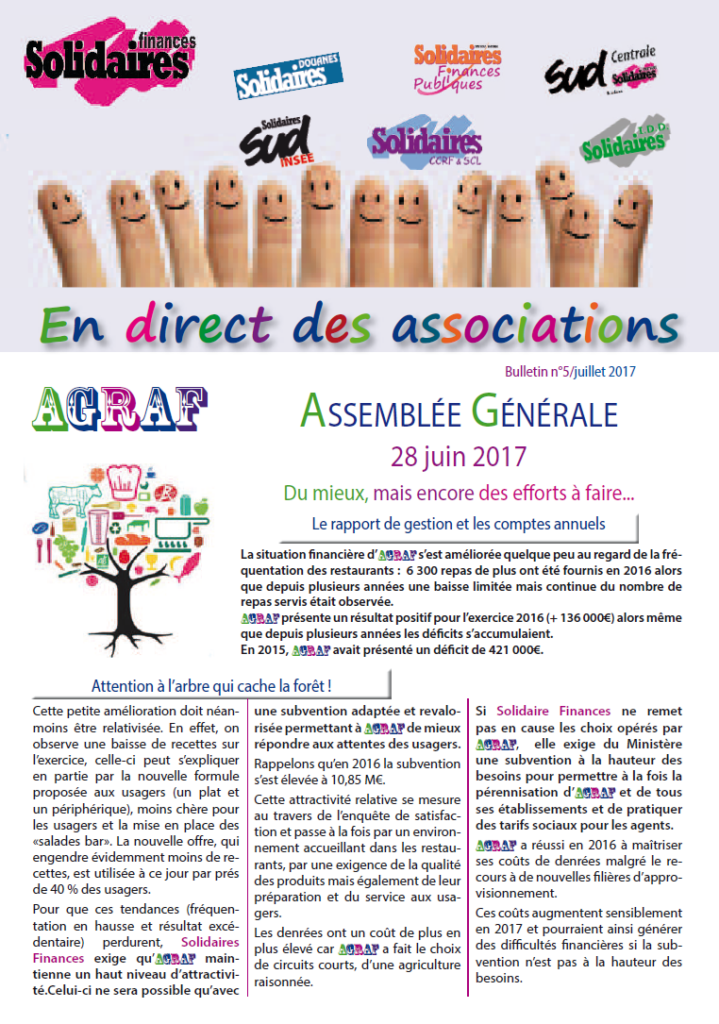 AGRAF :  Assemblée Générale du 28 juin