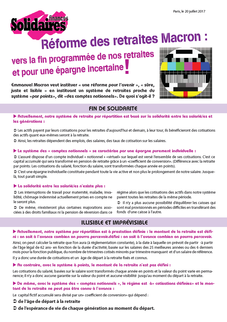 Lire la suite à propos de l’article Danger sur les retraites