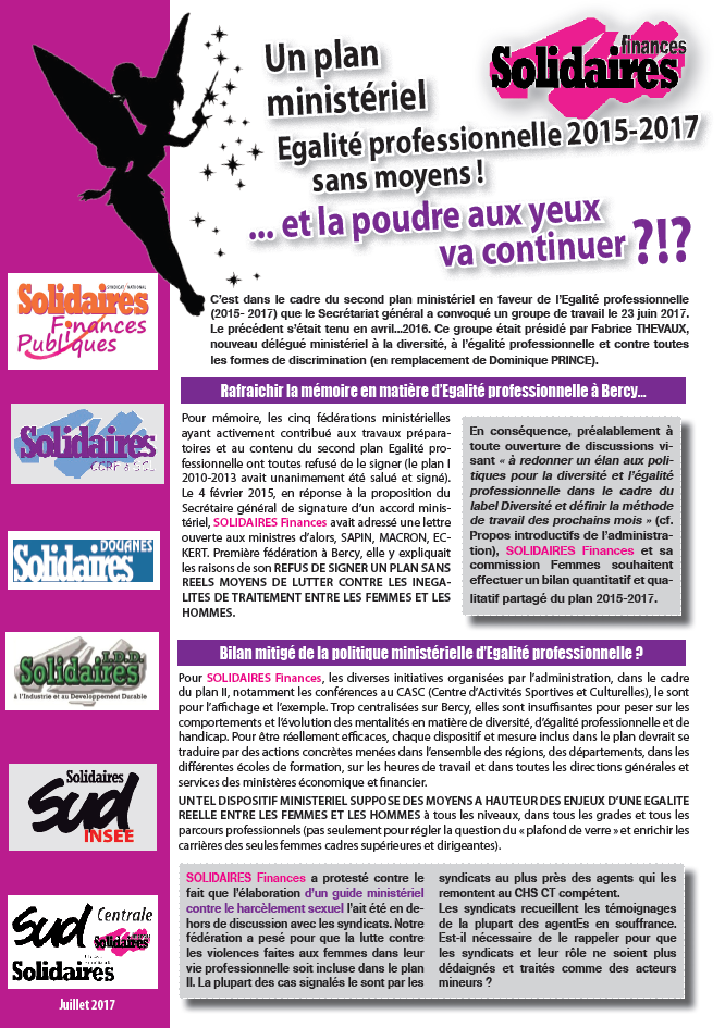 Lire la suite à propos de l’article Egalité professionnelle sans moyens !  quel avenir ?