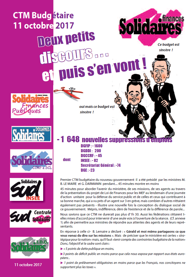 Lire la suite à propos de l’article CTM du 11 octobre 2017