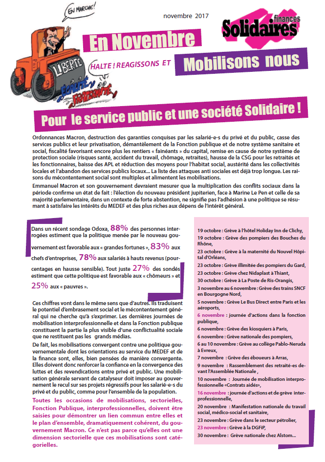 Lire la suite à propos de l’article En novembre mobilisons nous !