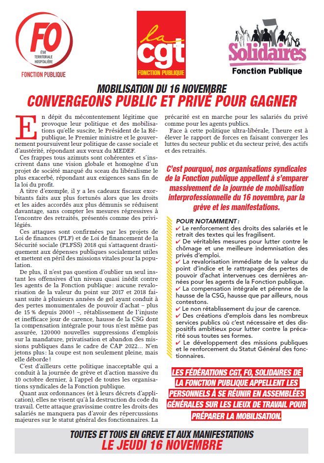 Lire la suite à propos de l’article 16 novembre : CONVERGEONS PUBLIC ET PRIVÉ POUR GAGNER