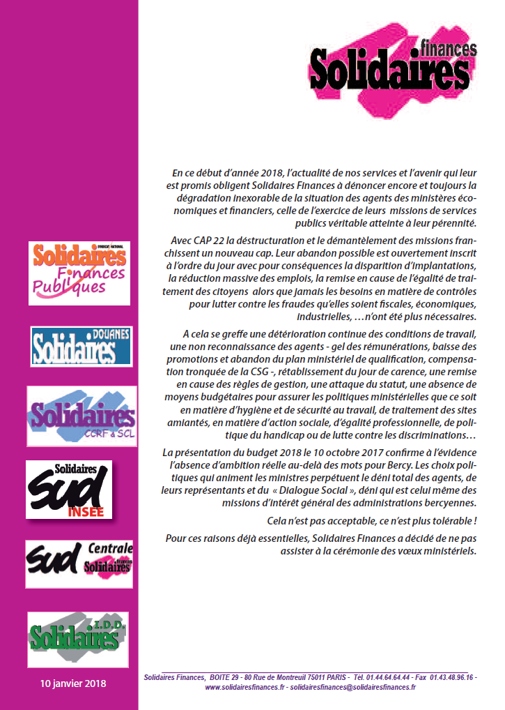 Lire la suite à propos de l’article Cérémonie des voeux ministériels