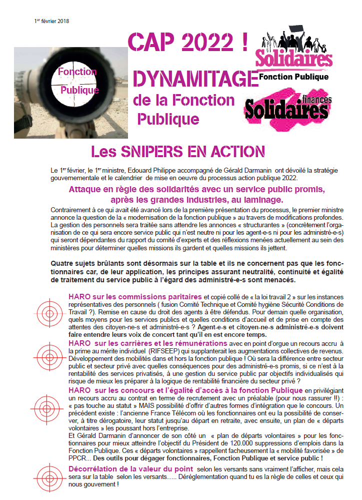 Lire la suite à propos de l’article Dynamitage de la Fonction publique.