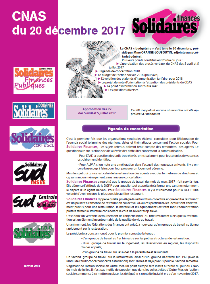 Lire la suite à propos de l’article CNAS du 20 décembre 2017