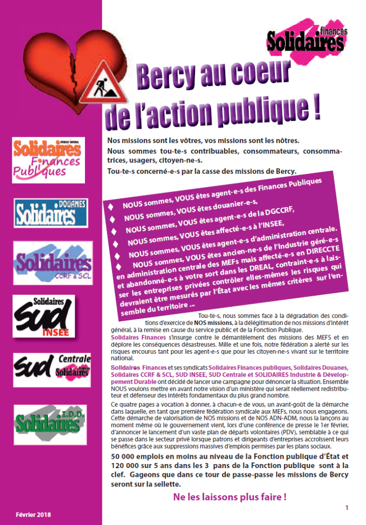 les missions de Bercy au cœur de l’action publique !