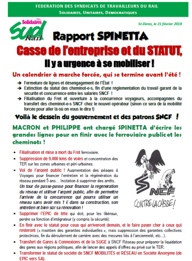 Lire la suite à propos de l’article Casse de l’entreprise et du STATUT