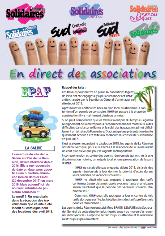 Lire la suite à propos de l’article En direct d’EPAF : Avril 2018