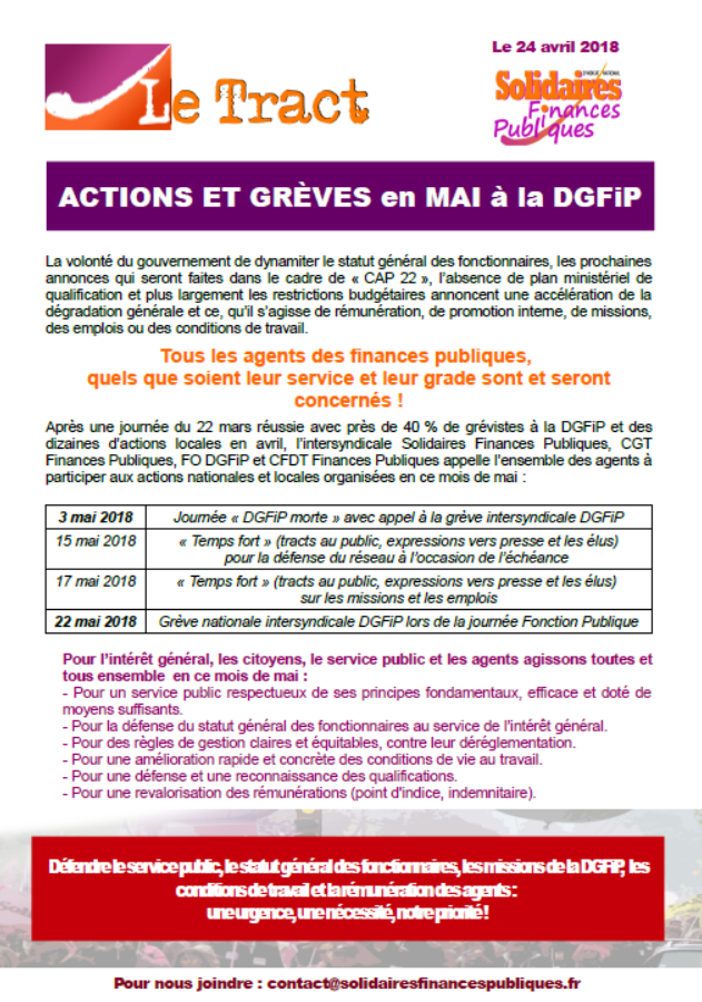 Lire la suite à propos de l’article 3 Mai  journée morte à la DGFiP !
