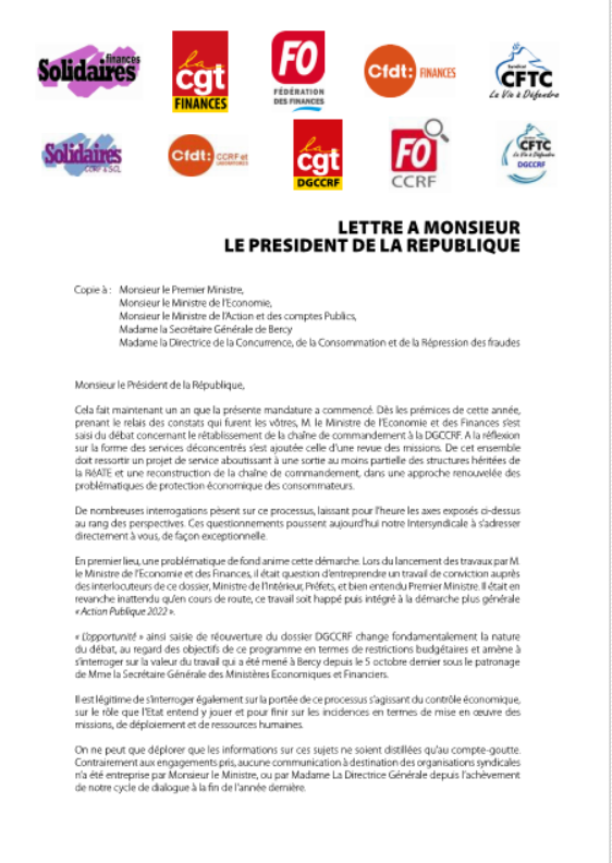 Lire la suite à propos de l’article Avenir de la DGCCRF