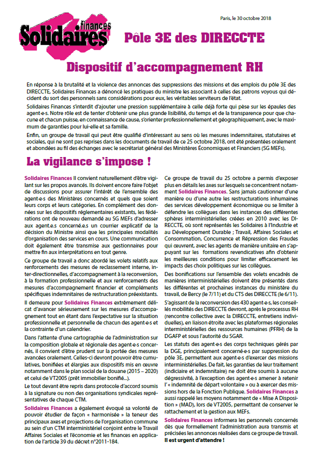 Lire la suite à propos de l’article Pôle 3 E : Dispositif RH