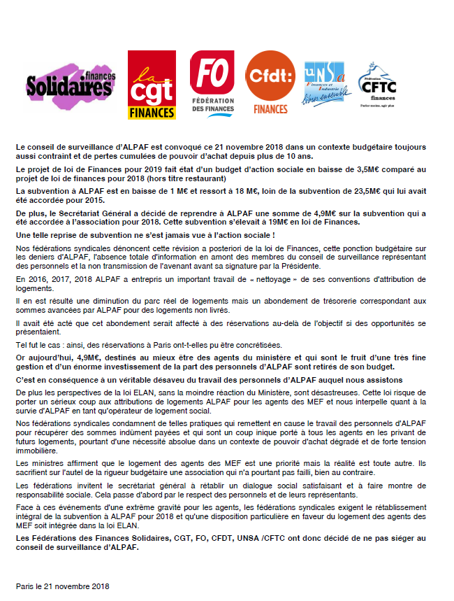 Lire la suite à propos de l’article Razzia sur la subvention 2018 d’ALPAF