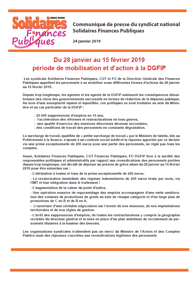 Lire la suite à propos de l’article Agir maintenant  : Appel intersyndical à  l’Action !