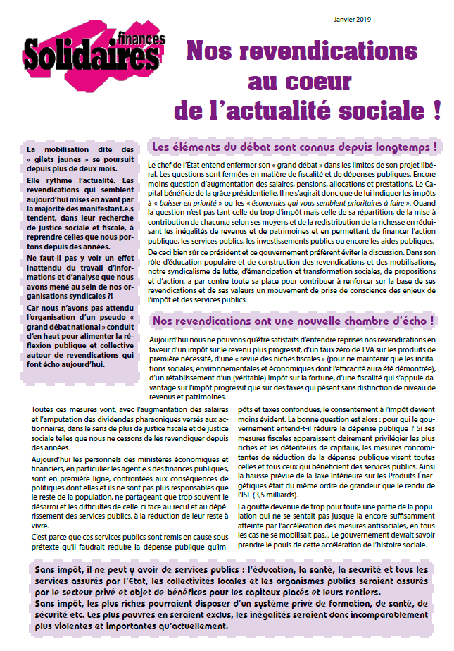 Lire la suite à propos de l’article Nos revendications au cœur de l’actualité sociale !