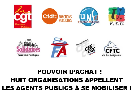 Lire la suite à propos de l’article Huit organisations de la fonction publique appellent les agent.e.s publics à se mobiliser !