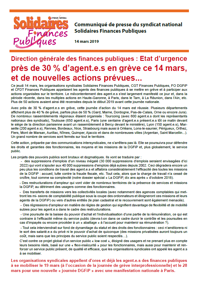 Lire la suite à propos de l’article Etat d’urgence à la DGFiP !