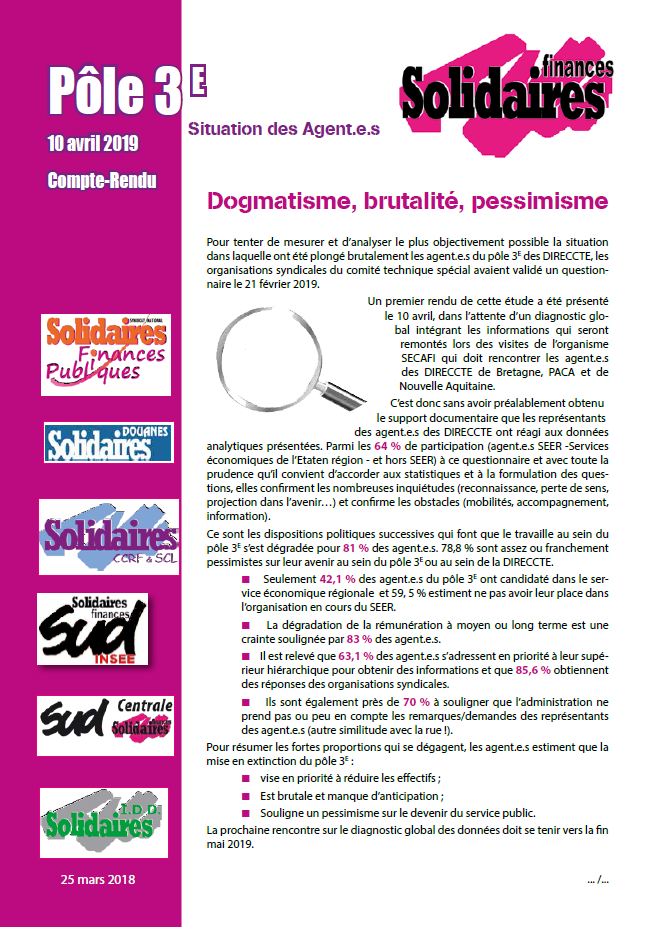 Lire la suite à propos de l’article Pôle 3 E : Et que deviennent les agents ?