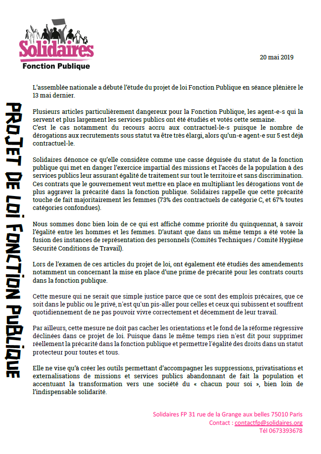 Lire la suite à propos de l’article Fonction Publique : Nouveaux coups de boutoir !