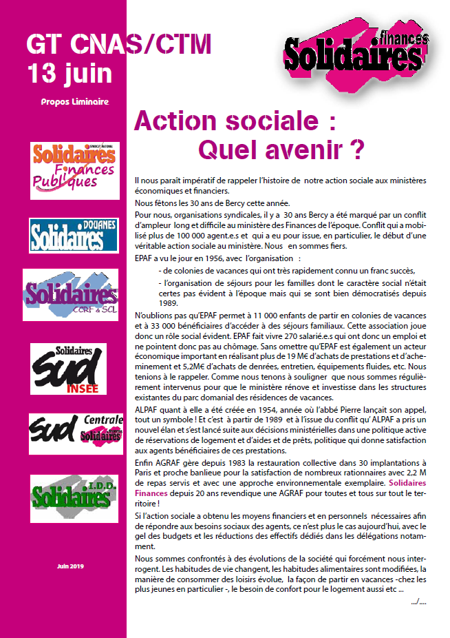 Lire la suite à propos de l’article Action sociale Quel avenir ?