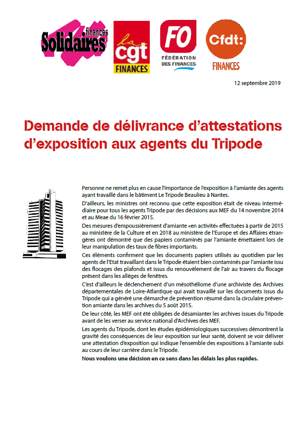Lire la suite à propos de l’article GT du CHSCTM du 12-09-2019