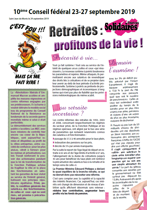 Lire la suite à propos de l’article Profitons de la vie
