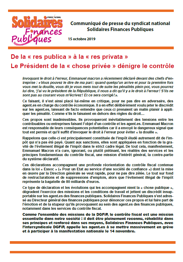Lire la suite à propos de l’article De la « res publica » à la « res privata »