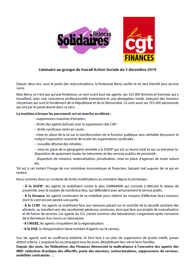 Lire la suite à propos de l’article Action Sociale: Rien ne va plus !