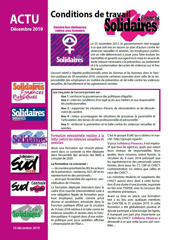 Lire la suite à propos de l’article Contre les violences faites au femmes .