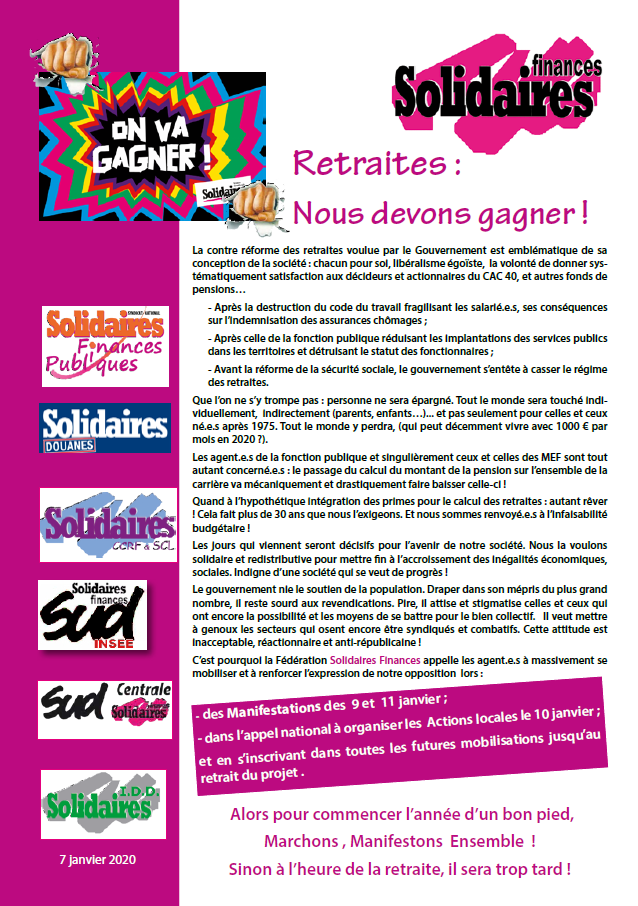 Lire la suite à propos de l’article Retraites : Nous devons gagner