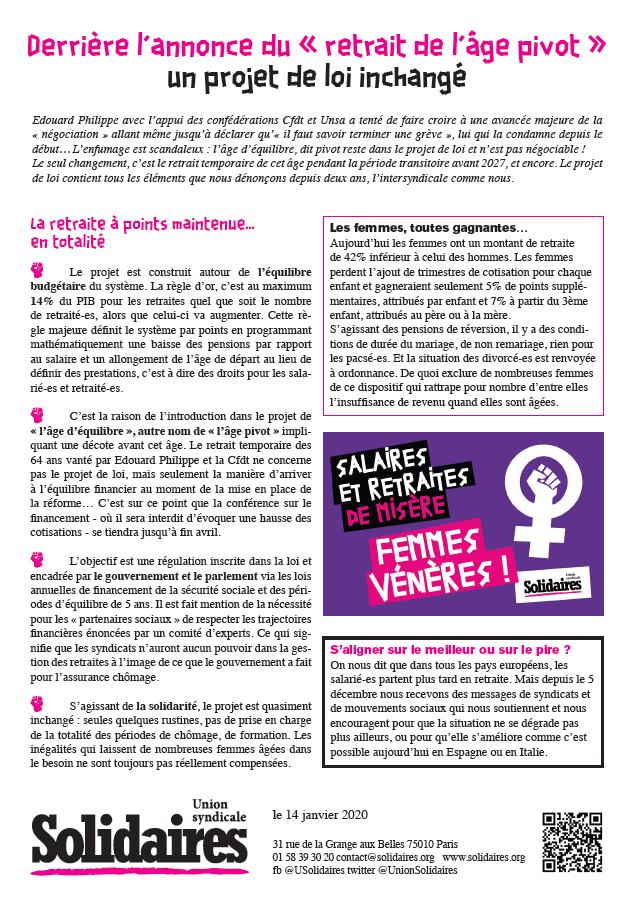 Lire la suite à propos de l’article Un projet de loi  Inchangé !