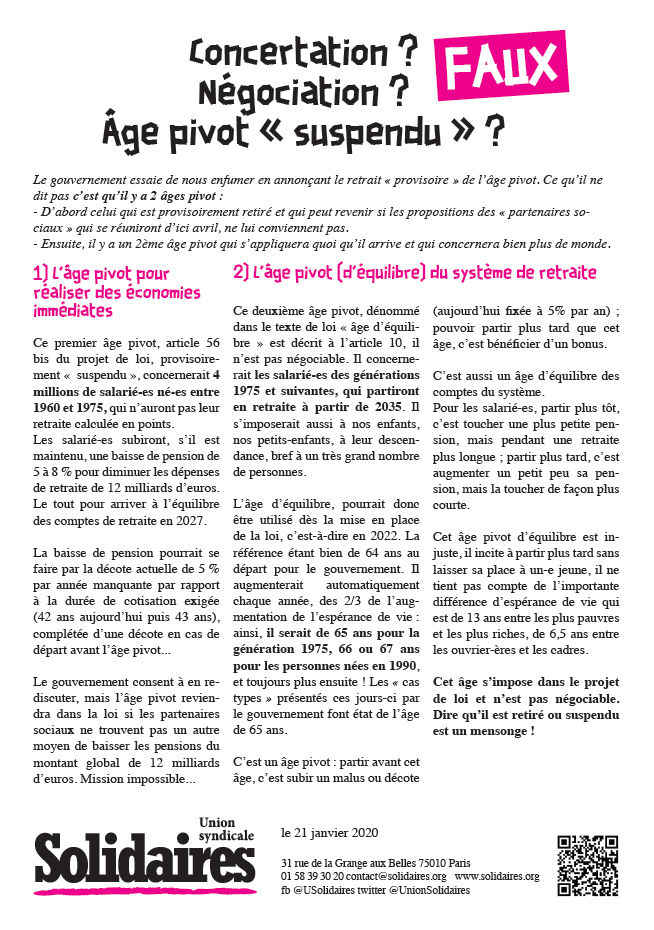 Lire la suite à propos de l’article Tout sur l’âge pivot  !