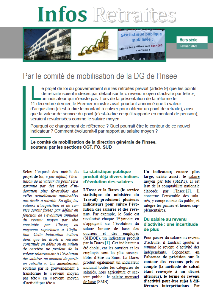 Lire la suite à propos de l’article Revenu moyen d’activité par tête  » hors série du comité de mobilisation de la DG Insee